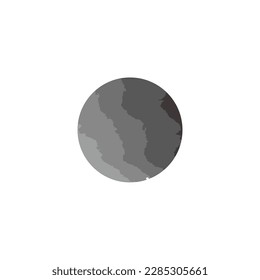Moon, planet geometric symbol simple logo vector
