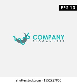 Moon Planet Of Snake Logo Design Modern Vector Template. Snake Icon. Vector Illustration