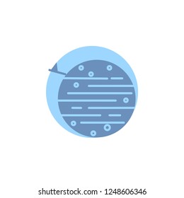 moon, planet, space, squarico, earth Glyph Icon.