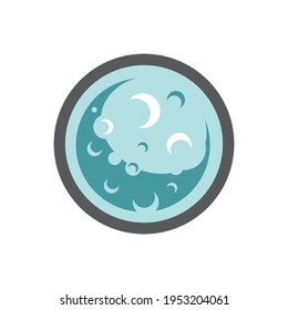 Moon planet space Vector icon Cartoon illustration