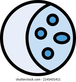 moon planet Vector illustration on a transparent background.Premium quality symbols.Stroke vector       icon for concept and graphic design.