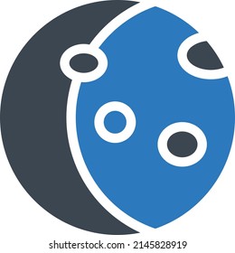 Mondplanet Vektorgrafik auf transparentem Hintergrund.Symbole in Premium-Qualität.Glyphen Vektorsymbol für Konzept und Grafikdesign.