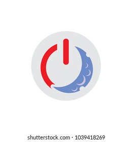 Moon Power Logo Icon Design