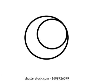 Icono de línea premium de la luna. Pictograma sencillo de alta calidad. Iconos modernos de estilo de esquema. Dibujo vectorial de trazo en un fondo blanco. 