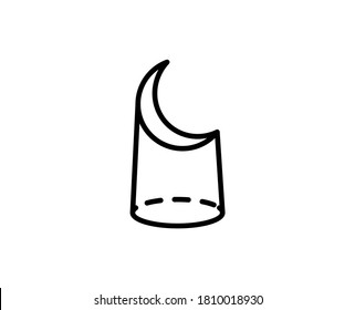 Moon premium line icon. Simple high quality pictogram. Modern outline style icons. Stroke vector illustration on a white background. 