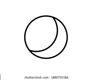 Moon premium line icon. Simple high quality pictogram. Modern outline style icons. Stroke vector illustration on a white background. 