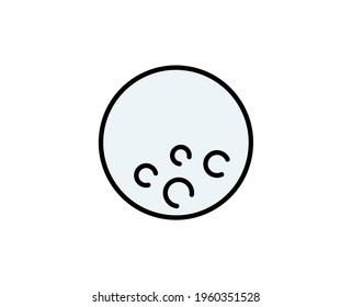 Icono de la línea premium de la luna. Pictograma sencillo de alta calidad. Iconos modernos de estilo de contorno. Ilustración vectorial de trazo sobre un fondo blanco. 