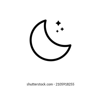 Moon premium line icon. Simple high quality pictogram. Modern outline style icons. Stroke vector illustration on a white background