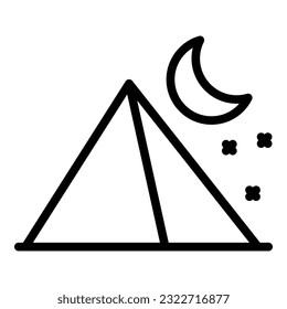 Moon pyramid icon outline vector. Ancient egypt. Cairo sand