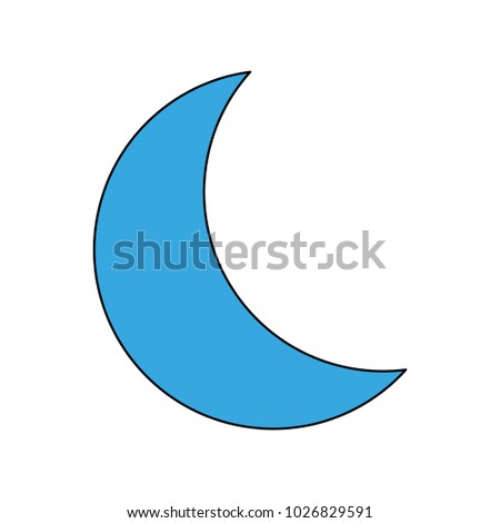 Moon quarter waning icon vector illustration graphic design