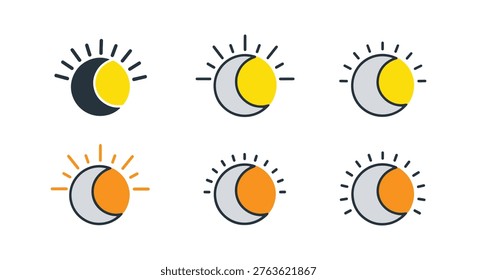 Moon Radiance Line art vector creative abstract