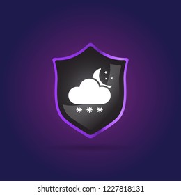 moon and rain icon