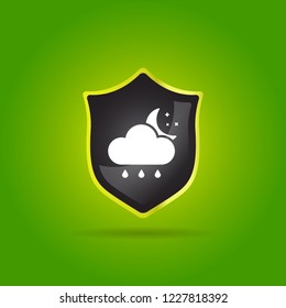 moon and rain icon