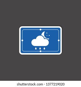 moon and rain icon