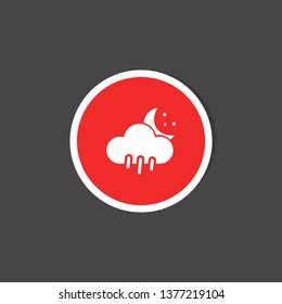 moon and rain icon