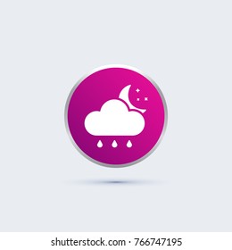 moon and rain icon