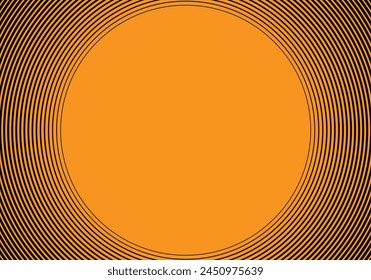 Moon ray sun shine circle circular in orange color., vector de stoc