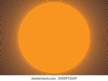 Moon ray sun shine circle circular in orange color. Stock vektor