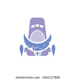 Moon Rocket Logo Icon Design