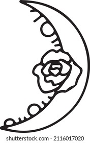 La luna con la rosa y media ronda