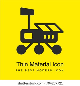 Moon rover bright yellow material minimal icon or logo design