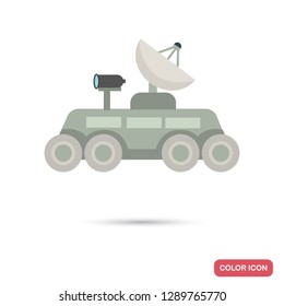 Moon rover color flt icon for web and mobile design
