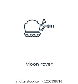 Moon rover concept line icon. Linear Moon rover concept outline symbol design. This simple element illustration can be used for web and mobile UI/UX.