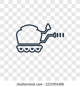 Moon rover concept vector linear icon isolated on transparent background, Moon rover concept transparency concept in outline style