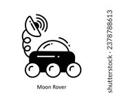 Moon Rover doodle Icon Design illustration. Space Symbol on White background EPS 10 File