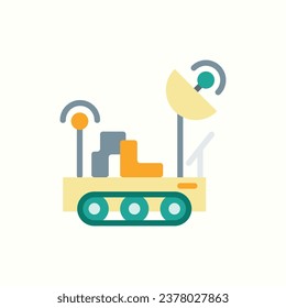 moon rover flat icon, isolated icon in light background, perfect for website, blog, logo, graphic design, social media, UI, mobile app