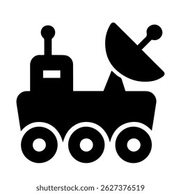 Moon rover icon on white background vector
Vector space icon