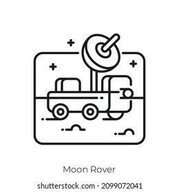 Moon Rover icon. Outline style icon design isolated on white background