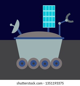 moon rover icon. Simple sign illustration