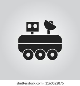 Moon rover icon vector