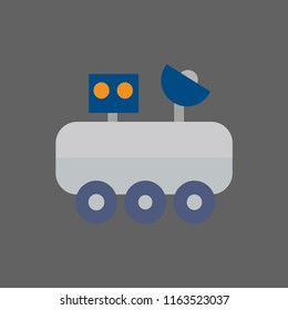 Moon rover icon vector