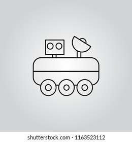 Moon rover icon vector