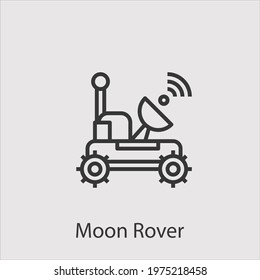 moon rover icon vector icon.Editable stroke.linear style sign for use web design and mobile apps,logo.Symbol illustration.Pixel vector graphics - Vector