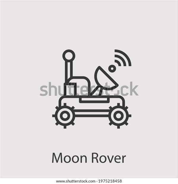 moon rover icon vector icon.Editable\
stroke.linear style sign for use web design and mobile\
apps,logo.Symbol illustration.Pixel vector graphics -\
Vector
