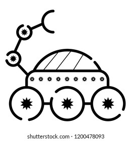 moon rover icon vector illustration
