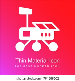 Moon rover red and pink gradient material white icon minimal design