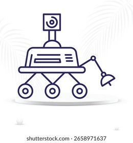 Mond Rover Roboter Raum Exploration Symbol