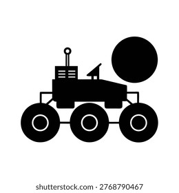 Moon Rover silhouette vector art Illustration