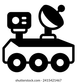 Moon Rover space technology object illustration