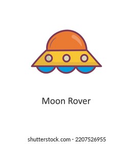 Moon Rover Vector Filled outline Icon Design illustration. Space Symbol on White background EPS 10 File