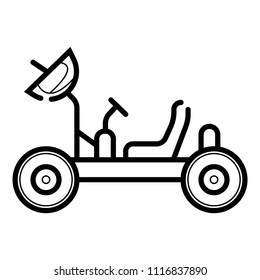 Moon rover vector icon