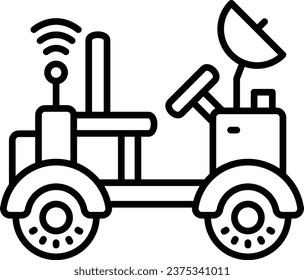 Moon Rover vector icon. Can be used for printing, mobile and web applications.
