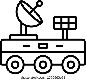 Moon Rover vector icon. Can be used for printing, mobile and web applications.