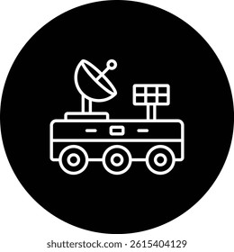 Moon Rover vector icon. Can be used for printing, mobile and web applications.