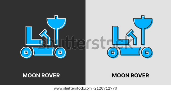 Moon\
rover vector icons. Moon rover symbol\
collection