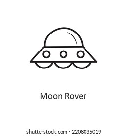 Moon Rover Vector outline Icon Design illustration. Space Symbol on White background EPS 10 File